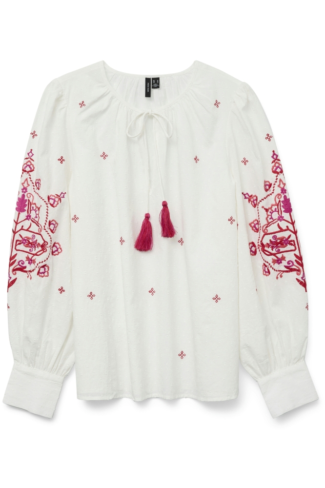 VMHIBA LS TOP WVN SPE 10303752 Snow White/Carbaret E